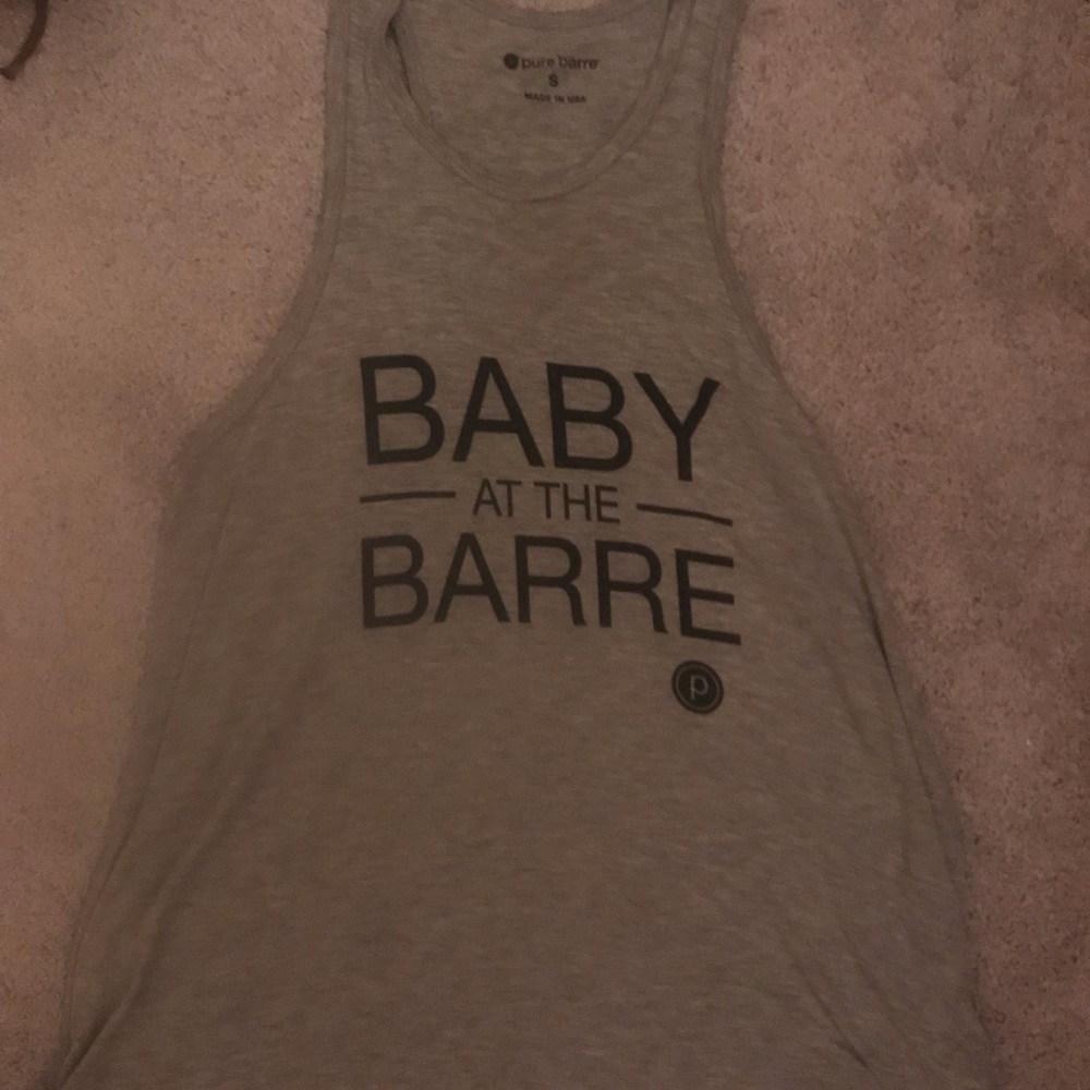 Baby at the Barre Tank Top Grey Small
